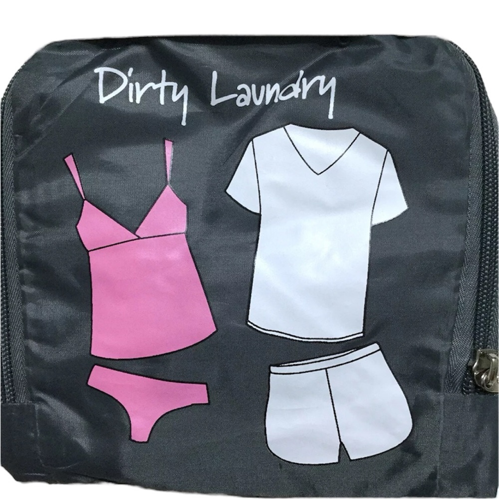 Black Dirty Laundry Travel Clothing Bag Miamica